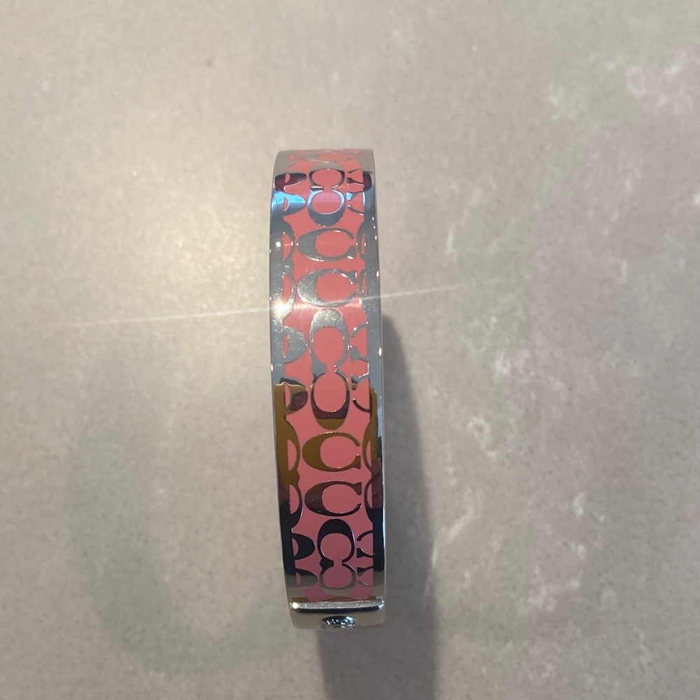 Coach pink and silver